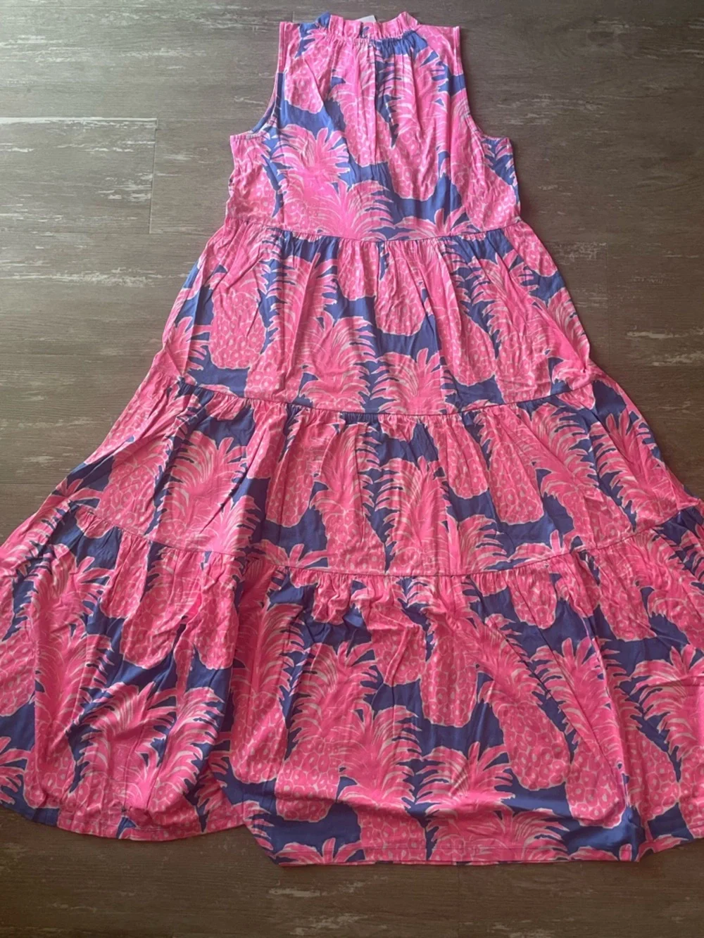 M NWT Lilly Pulitzer Malone Maxi Dress in Blue Haven Little Flamenco - Picture 3 of 8